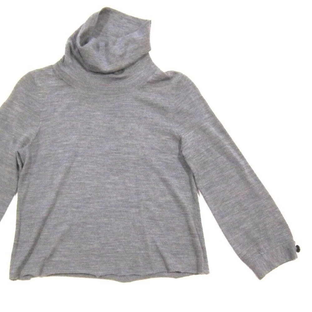 CUSTOM J. Crew Sweater Wool Jersey Turtleneck Semi Crop